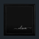 Black White Modern Minimalist Elegant Monogram Gift Box<br><div class="desc">Introducing our Black and White Minimalist Modern Monogram Collection: Embrace simplicity and sophistication with our minimalist designs, curated to elevate your style effortlessly. Crafted with a keen eye for modern aesthetics, this collection features sleek black and white designs accentuated by personalized monograms. From chic stationery to versatile accessories, our collection...</div>