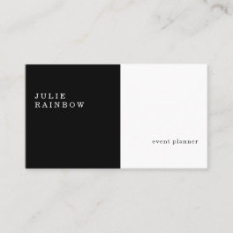 Black & White Modern Minimalist Professional V3 Business Card