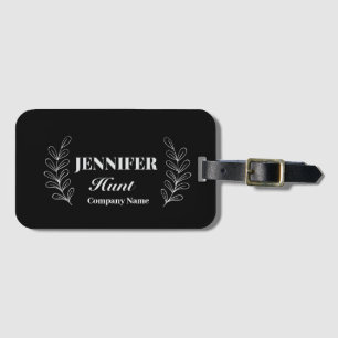 Black&white Modern Minimalist QR code  Luggage Tag