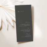 Black & White Modern Minimalist Wedding Flat Menu<br><div class="desc">Design features an handwritten font and modern minimalist design. Designed to coordinate with for the «SERENA» Wedding Invitation Collection. To change details, click «Personalize». To move the text or change the size, font, or color, click «Click to customize further» It. View the collection link on this page to see all...</div>