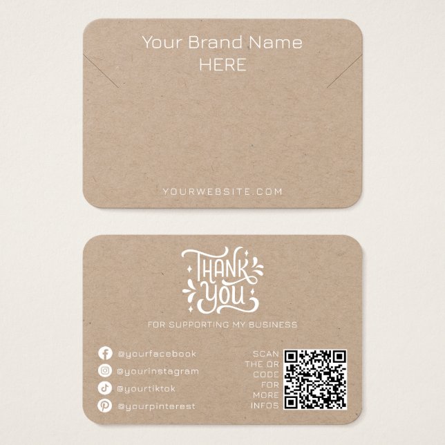 Black White Modern Necklace Display Simple Jewelry (Front & Back)