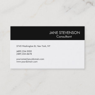 Black & White Modern Professional Business Card