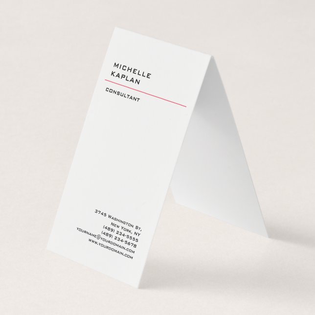 Black & White Modern Professional Exclusive Business Card (Front)