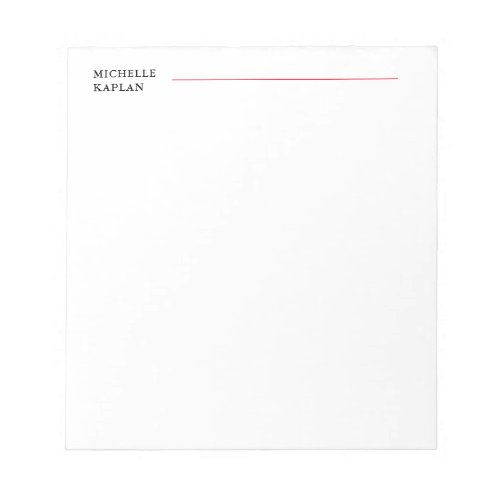 Black  White Modern Professional Exclusive Notepad