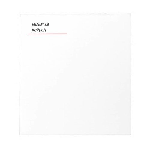 Black  White Modern Professional Exclusive Notepad