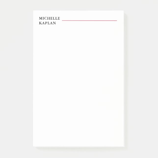 Black & White Modern Professional Exclusive Post-it Notes (Front)