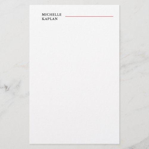 Black  White Modern Professional Exclusive Stationery