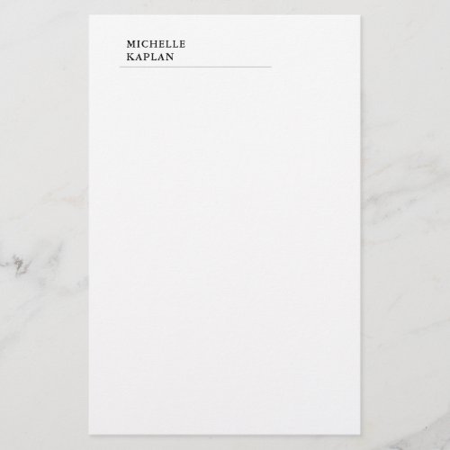 Black  White Modern Professional Exclusive Stationery