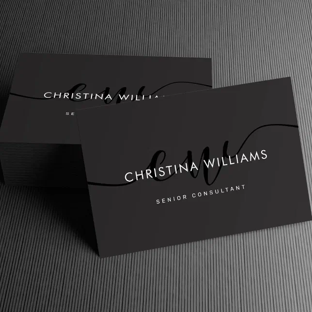 Black White Modern Professional Minimalist Business Card | Zazzle