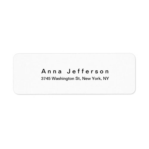 Black  White Modern Professional Stylish Chic Label