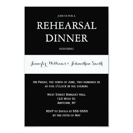 Stylish Black White Dinner Party Invitations - partyinvitecards | the ...