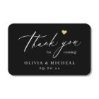 Black white modern script simple thank you wedding