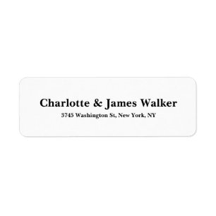 Black White Modern Stylish Elegant Family Label