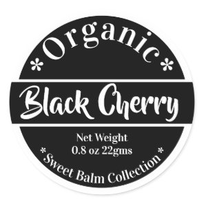 Black & White Modern Trendy Organic Beauty Classic Round Sticker
