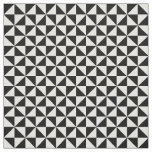 Black White Modern Triangles Pattern Fabric