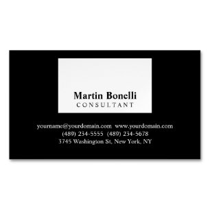 Black White Modernist Professional Business Card