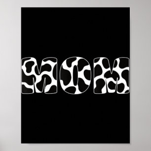 Black White Mom Cow Print Esthetic Animal Pattern