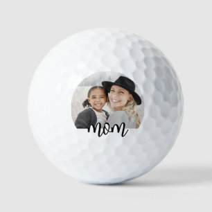 Black White Mom Photo Golf Balls