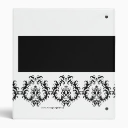 Black White Monogram Damask Wedding Planner Binder | Zazzle