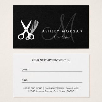 hair stylist business card