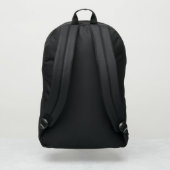 Black white monogram initials name port authority® backpack (Back)