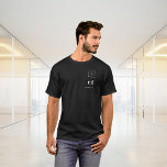 Black white monogram name logo business T-Shirt<br><div class="desc">A black background,  white colored text.  Personalize and add your business logo,  monogram initials,  name.</div>