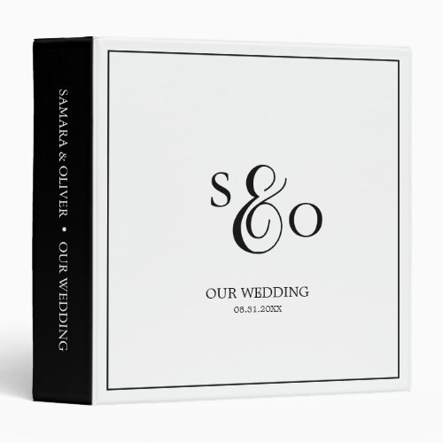Black & White Monogram | Wedding Album