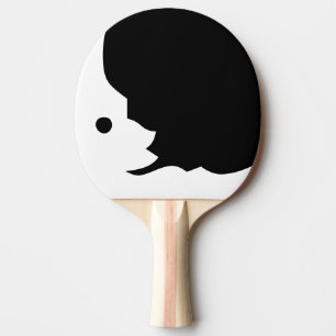 Black White Moon Crescent Ping Pong Paddle