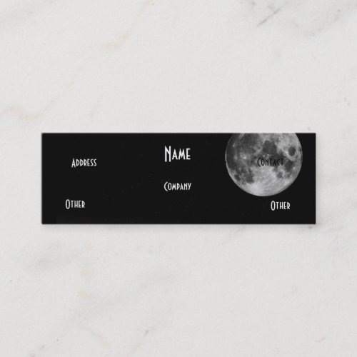 Black &amp; White Moon Business Card