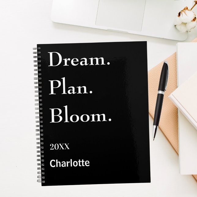 Black white motivational quote 2026 planner (Creator Uploaded)