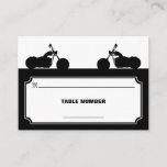 Black White Motorcycle Biker Silhouette Placecards at Zazzle