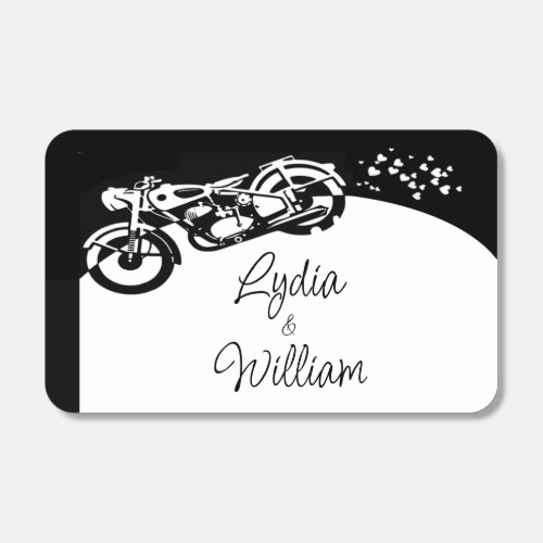 Black White Motorcycle Custom Wedding  Matchboxes