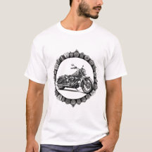 Black & White Motorcycle Graphic