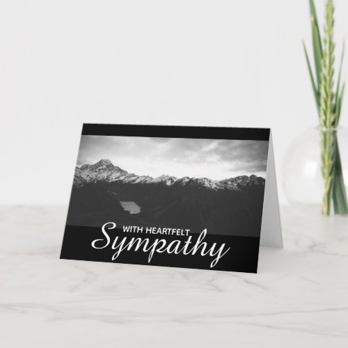  Black  White Mountains Sympathy Love  Light Card