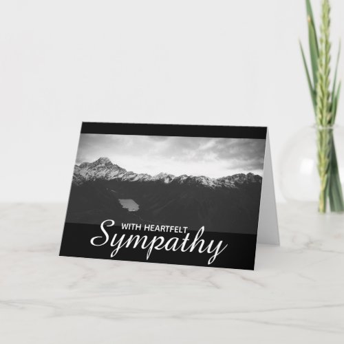 *~* Black &amp; White Mountains Sympathy Love &amp; Light Card