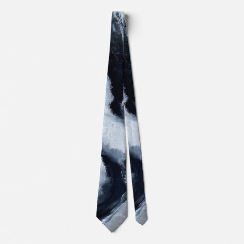 Black  White Movie Neck Tie