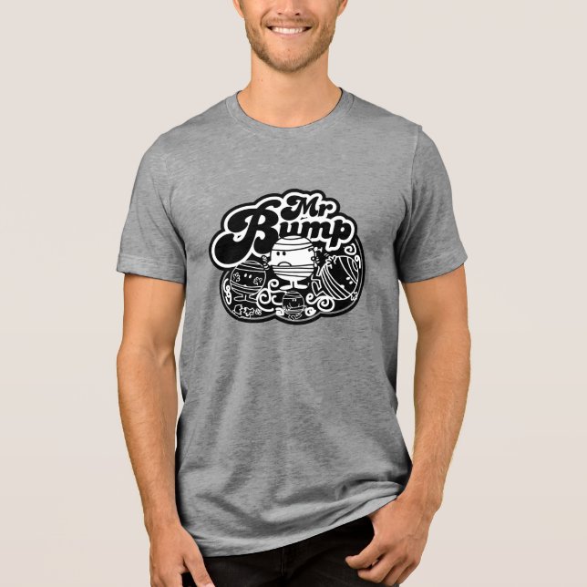 Black & White Mr. Bump Tri-Blend Shirt (Front)