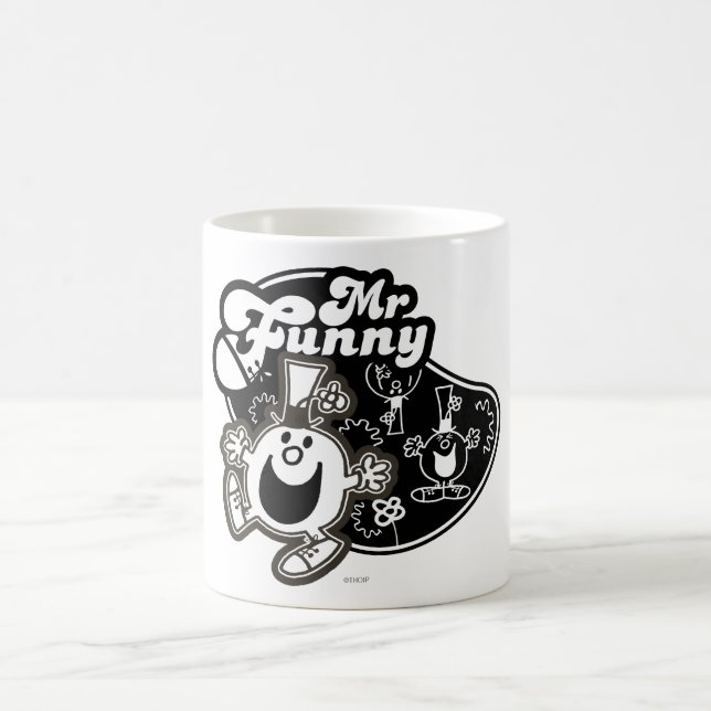 Black & White Mr. Funny Coffee Mug (Center)