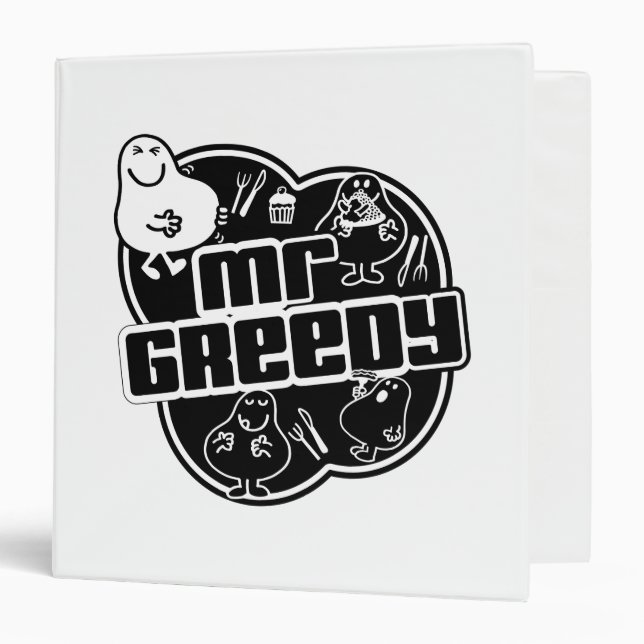 Black & White Mr. Greedy Binder (Front/Inside)