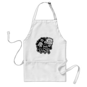 Black & White Mr. Messy Cleaning Adult Apron