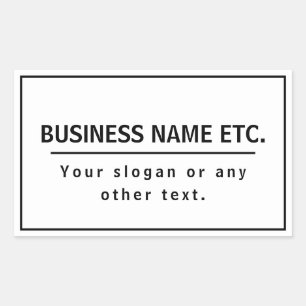 Black & White Multi-Purpose Rectangular Sticker