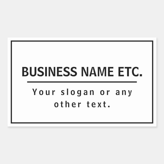 Black & White Multi-Purpose  Rectangular Sticker (Front)