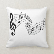 black & white music notes