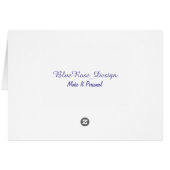 Black & White Musical Stripes Card (Back Horizontal)