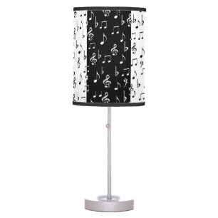 Black & White Musical Stripes Table Lamp