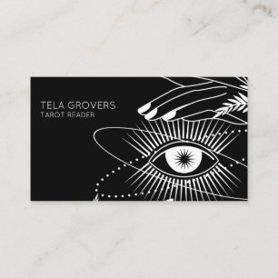 Black & White Mystic Eye Tarot Reader  Business Card