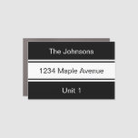 Black White Name Address Unit Number Mailbox Decal