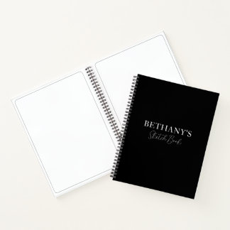 Black & White Name Notebook