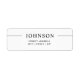 Black White Name Return Address Label