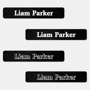 Black White Name Tags – Waterproof for Kids Kids' Labels